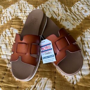 BOBS from Skechers Tan Slide Sandals
